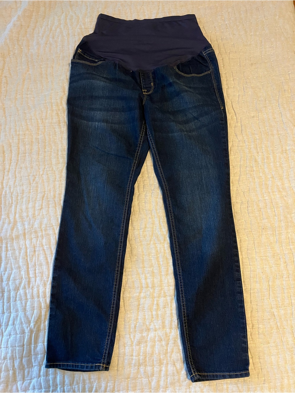 Old Navy Dark Blue Maternity Skinny Jeans with Stretch Panel size 12 Short